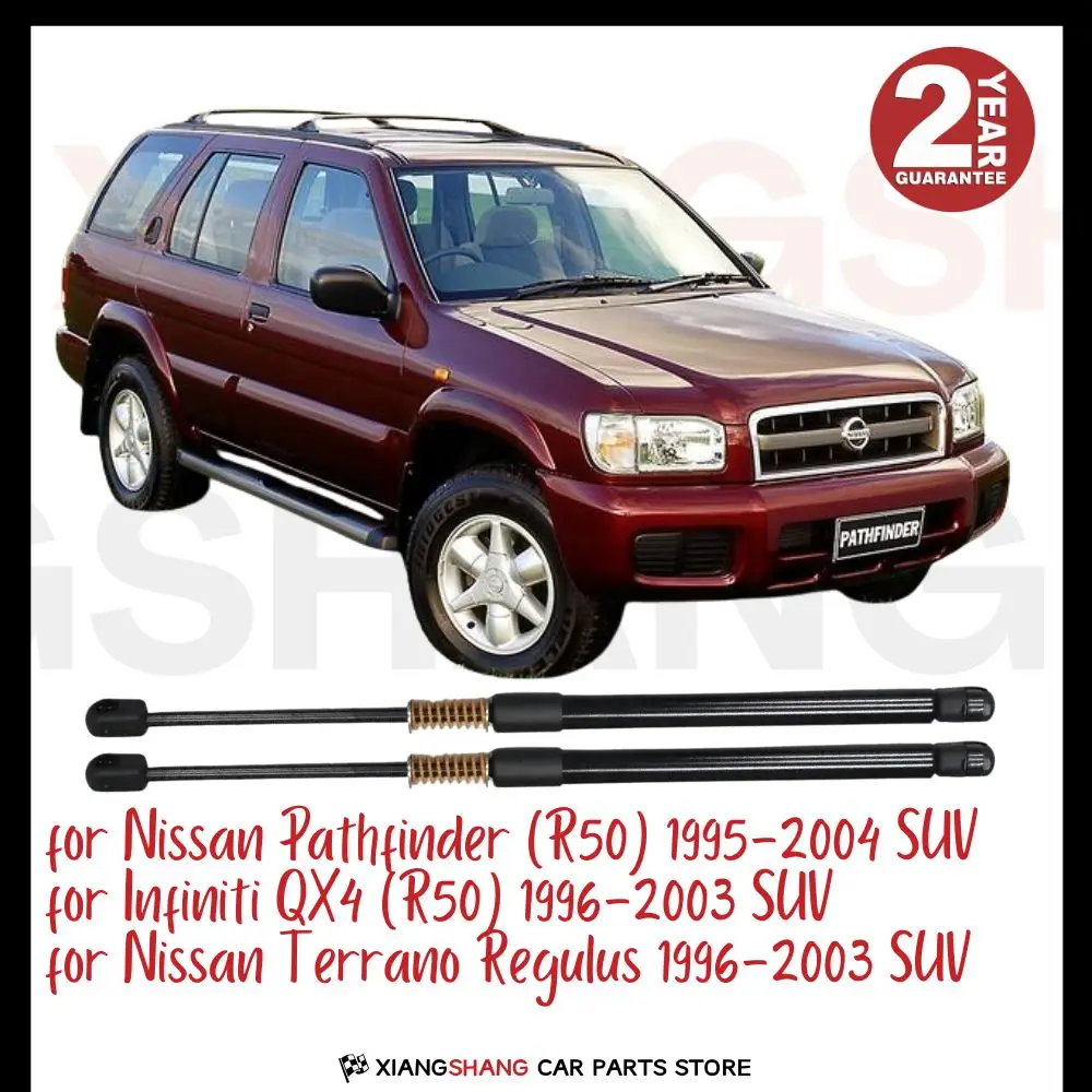 2pcs Rear Auto Open With Spring Damper for Nissan Pathfinder (R50) 1995-2004 SUV  Trunk Boot Gas Charged Gas Struts