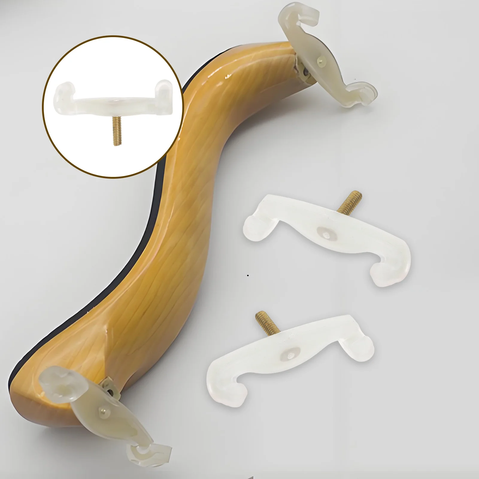 

2pcs Violin Shoulder Rest Feet: Anti-Slip Replacement Parts For 1/2 Size Violin Practice Performance Accessory Instrument