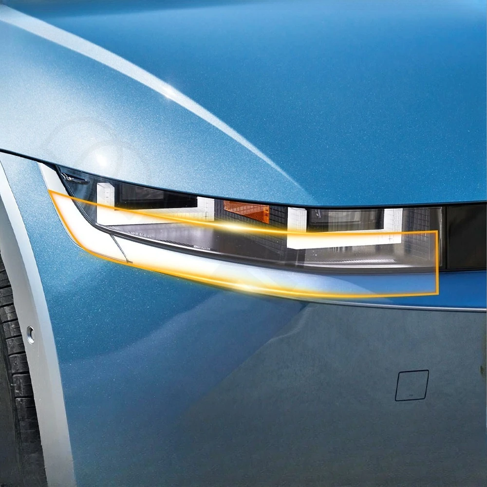 For Hyundai IONIQ 5 2022-2024 Pre-cut TPU PPF Car Headlight Protection Film Rearview Clear Decal Sticker Anti-scratch Resistant