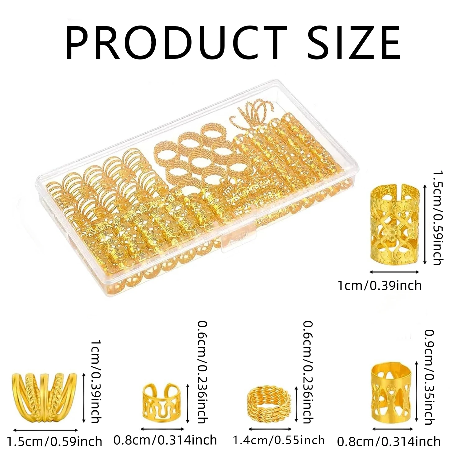 50pcs Heart Shaped elements Hair Rings Women Hair Braiding Decoration Punk Party Accessories, Alloy Loc Jewelry for Hair Braid