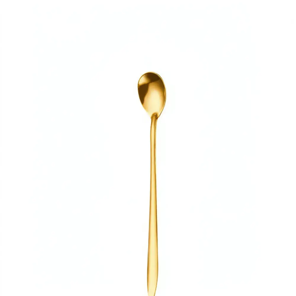 Stainless Steel Long Handle Stirrer Round Scoop For Ice Cream Coffee Tea Mixing Kitchen Dining Essential Tool