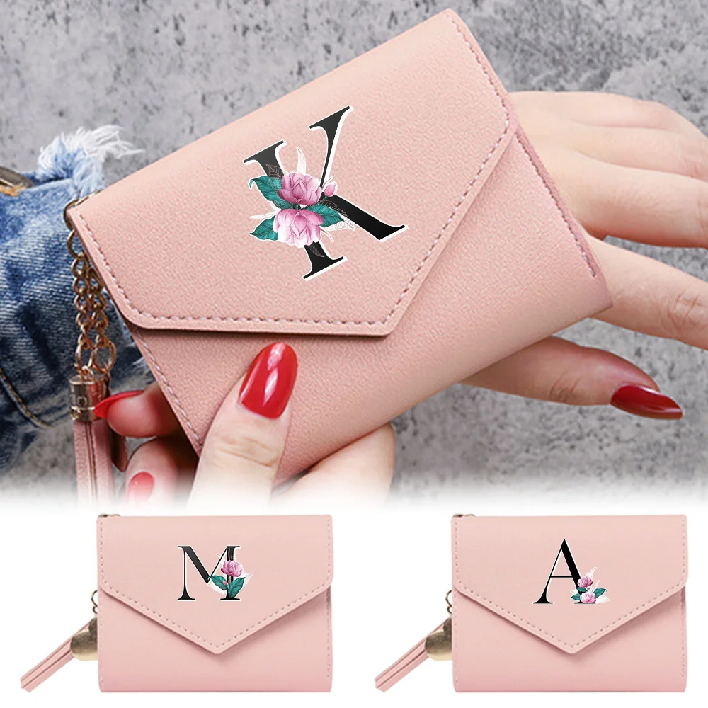 Wallet Women Rfid Blocking Small Compact Simply Leather Pocket Wallet Whitemarble Pattern Ladies Mini Purse with ID Window
