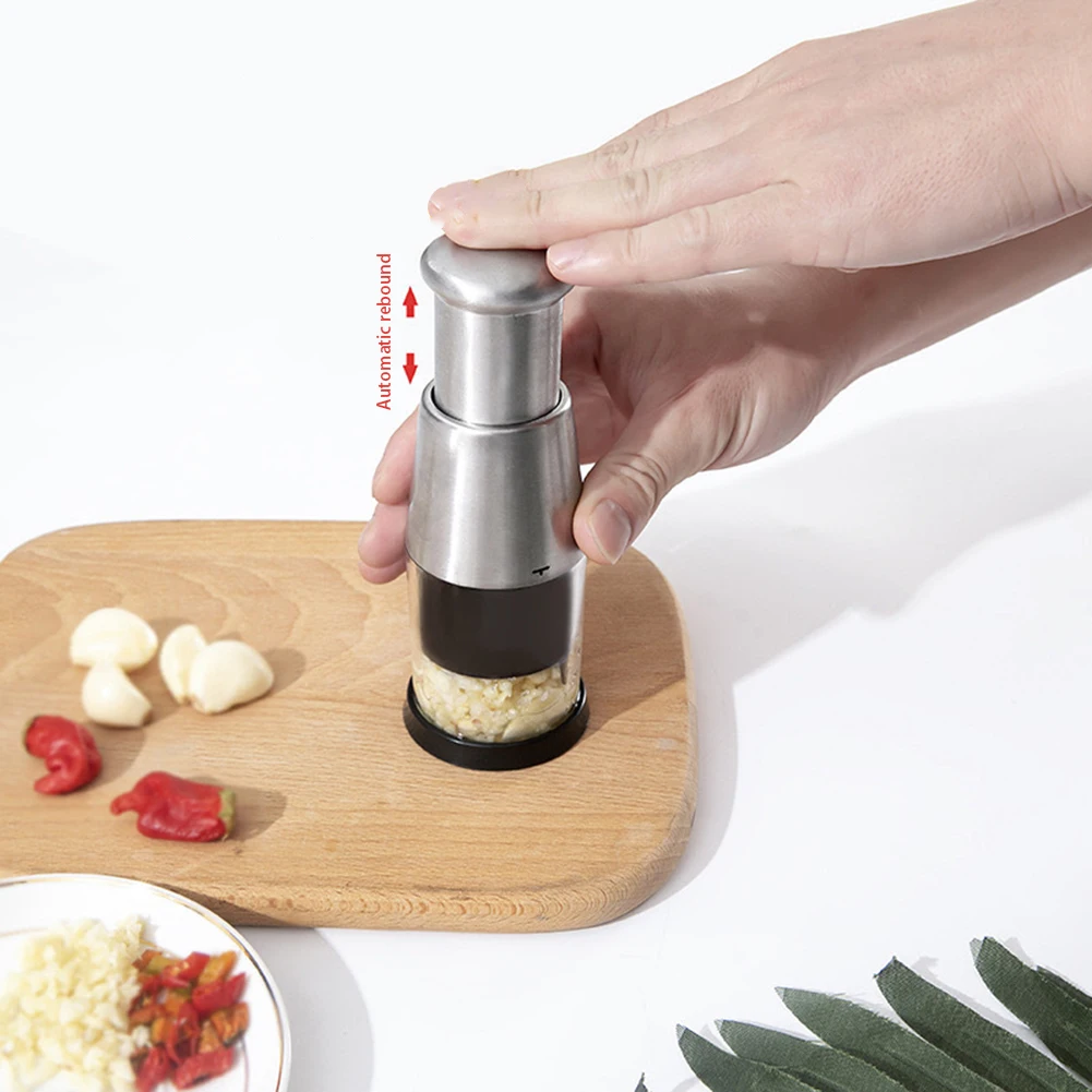 Picadora prensada Manual de acero inoxidable, trituradora de verduras lavable multifuncional para guacamoles y jengibre