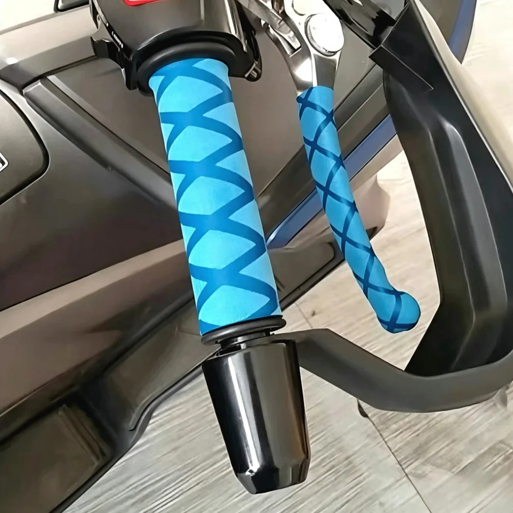 Universal Motorcycle Heat Shrinkable Grip Cover Rubber Non‑Slip Handlebar Sleeve Brake Clutch Lever Protector