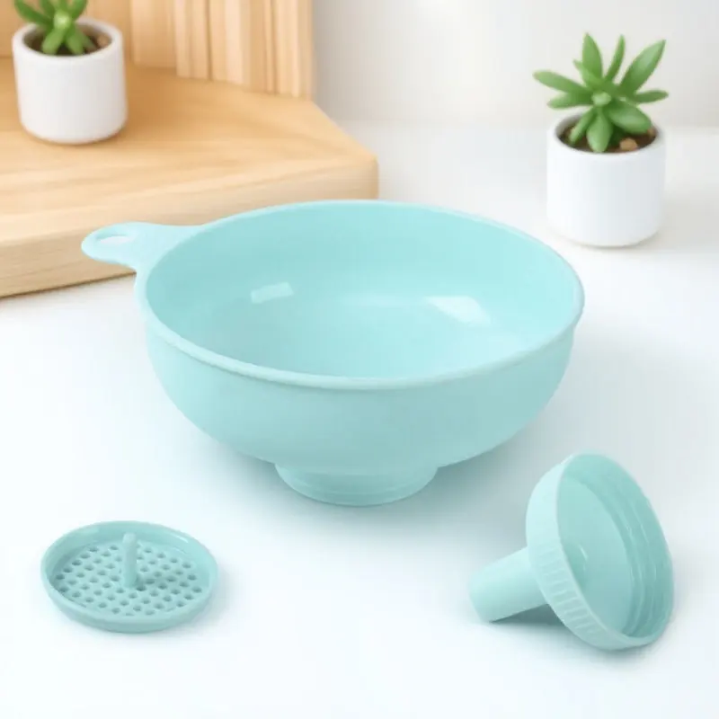 Plastic 3-in-1 Funnel Kitchen Gadget Oil Pour Seasoning Bottle Funnel for Filling Bottles Jars Wine Liquid Transfer Tool