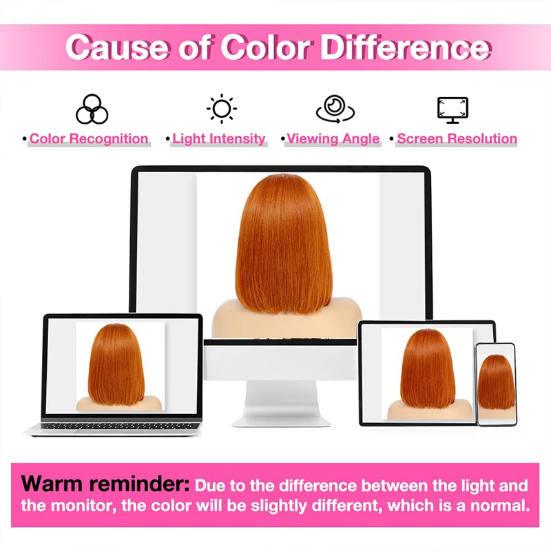 Ginger Orange Bob Straight 13x4 Lace Front Human Hair Wigs for Women Transparent HD Lace Front Wig Pre Plucked Brazilian Wig