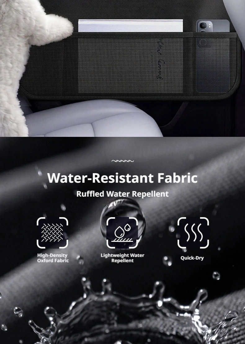 SEAMETAL Hunde-Autotürschutz Kratzfester Türbezug Wasserdichter Autotürschutz mit Aufbewahrungsnetz für Haustierreisen – Detail 6