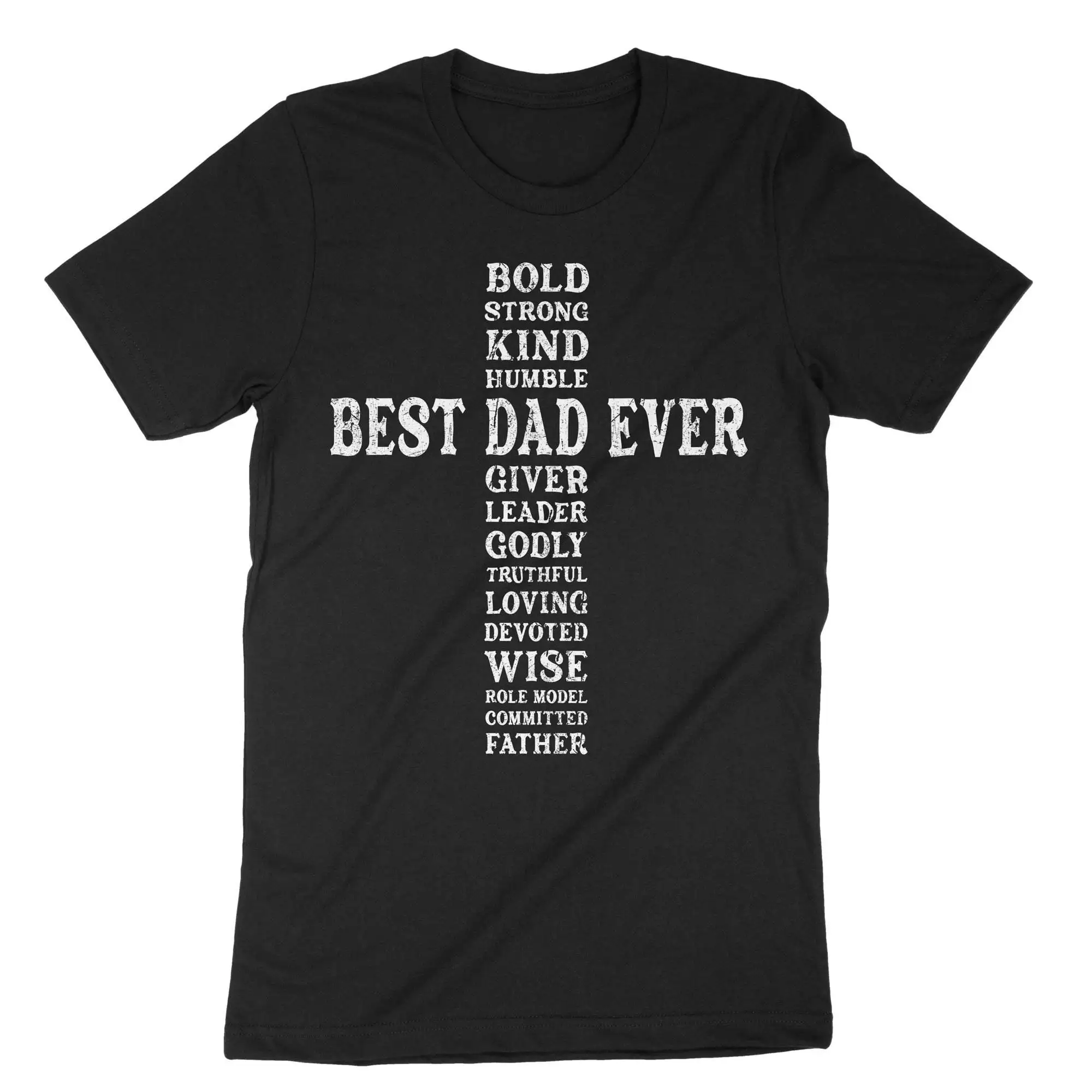 Best Dad Ever Cross Christian T Shirt Bible Quote Man Of God Priest Father