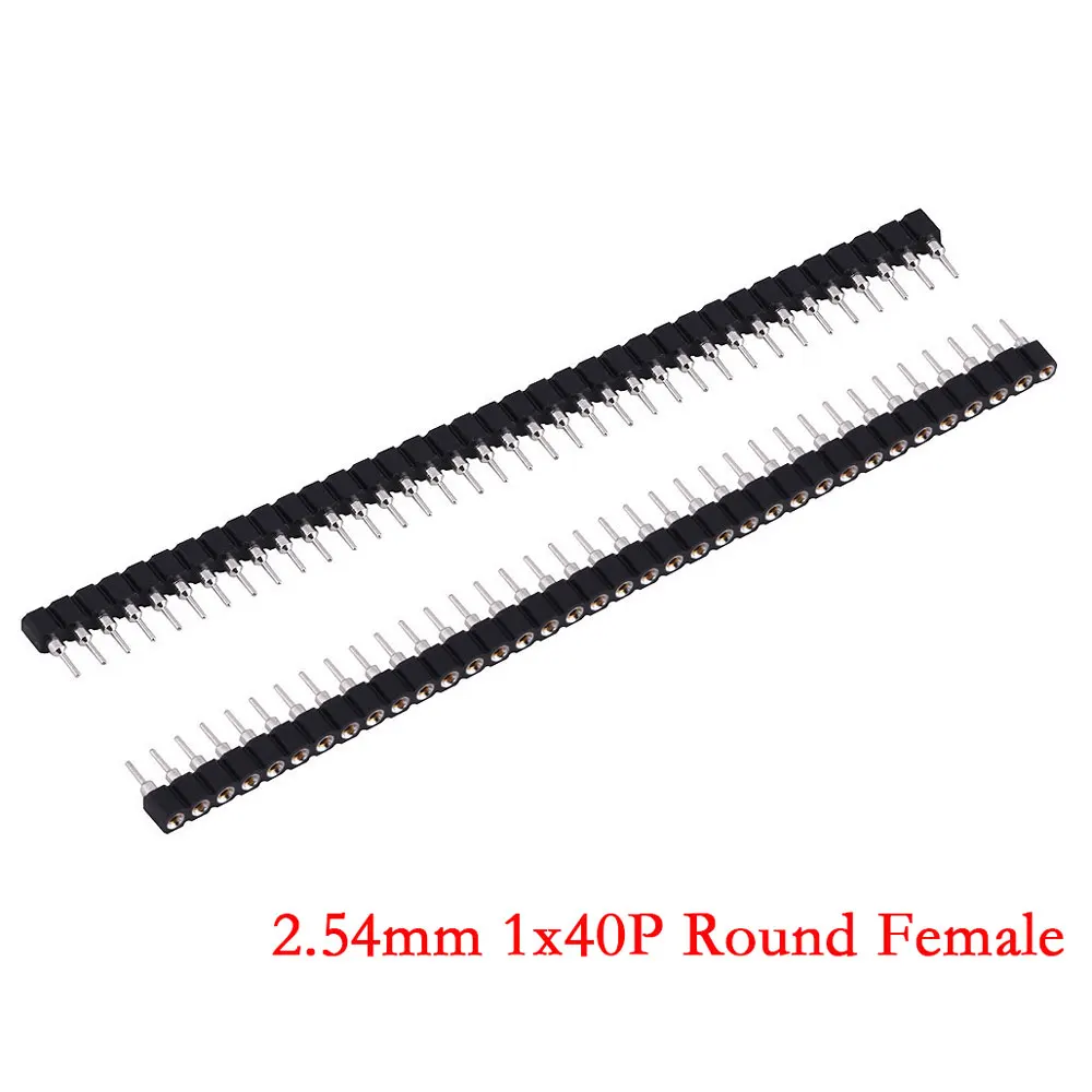 Toonhoogte 2.54mm 1x40Pin 2x40Pin 80Pin Enkele Dubbele Rij Vrouwelijke Mannelijke Header Strip Haakse SMT SMD Ronde Rechte Connector