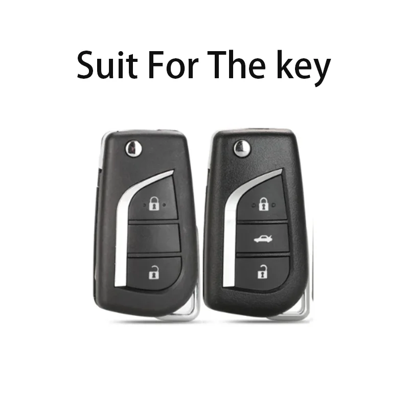 Luxurious Key Case for Toyota Aygo Yaris Highlander Corolla Camry RAV4 Levin Reiz Hilux Flip Folding Car Key Case Cover Fob Bag