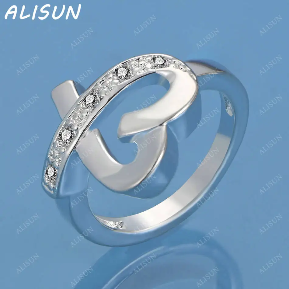 

ALISUN 925 Sterling Silver Zircons Heart Wedding Ring For Women Grace Jewelry Trend Fashionable Birthday Party Gifts
