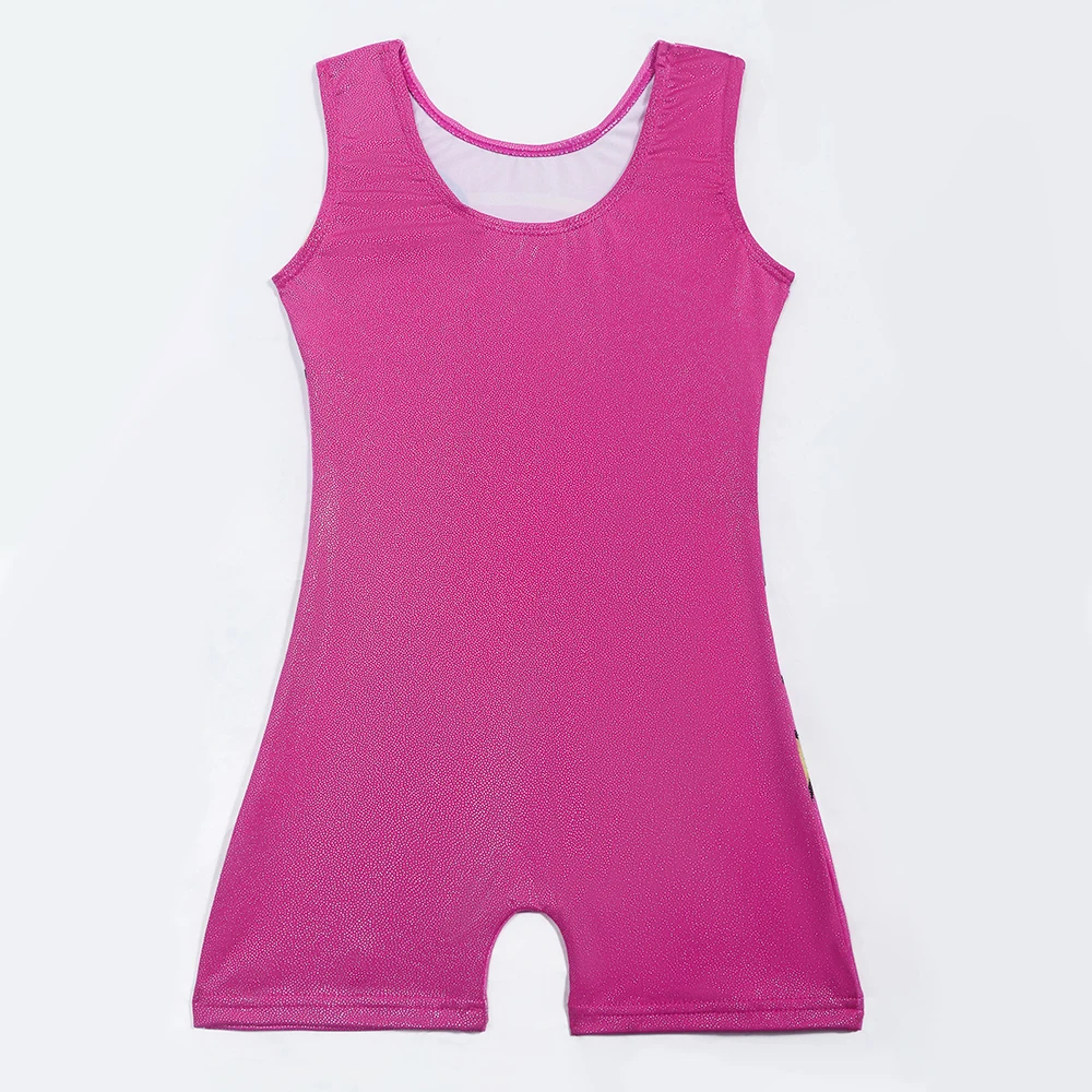 Leotards for Girls Gymnastics Kids Children Biketard With Shorts One-Piece Pro Kids Sparkly Unicorn Dance Unitard