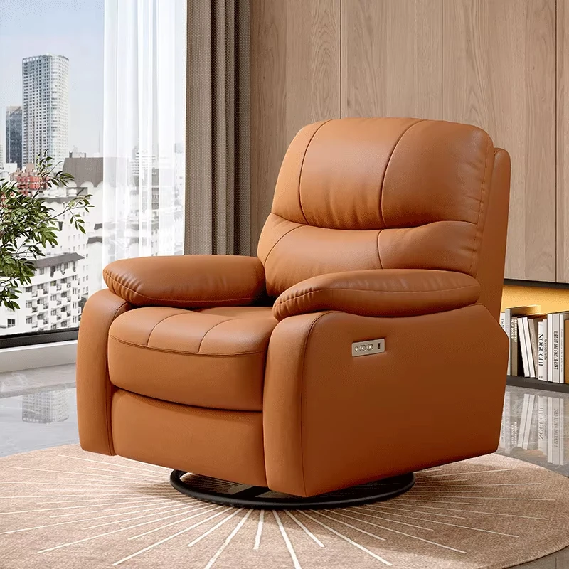 Home Cinema Recliner Chairs - 回転式リクライニングレザーリビングルームシネマeスポーツチェアモダンソファチェア