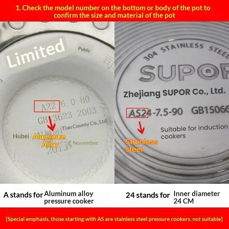 Flexible Anti-Aging Pressure Cooker Silicone Sealing Ring 16-22CM Universal Fit Leakproof for Home Kitchen Cooker Replacement
