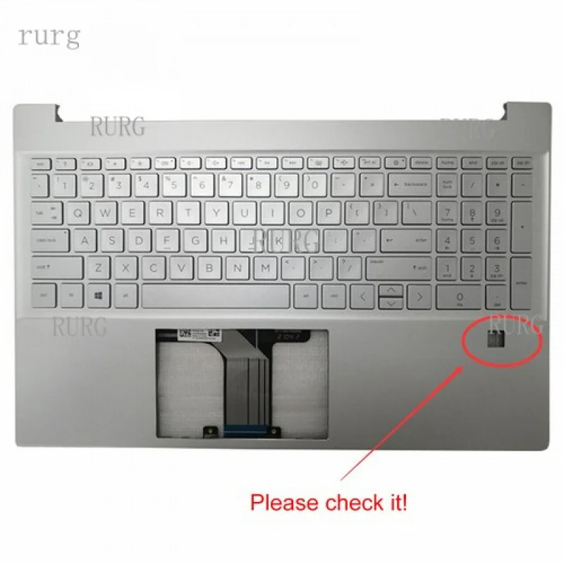 

L New for HP Pavilion 15-EH 15-EG Palmrest w/ FRP Backlit Keyboard M08910-001 Silver