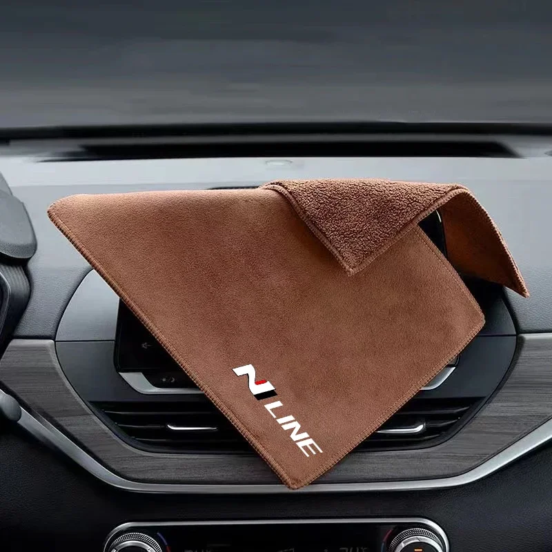 Asciugamano in microfibra panno di asciugatura per la pulizia dell\'autolavaggio Super assorbente per Hyundai N Line Nline tucson kona sonata