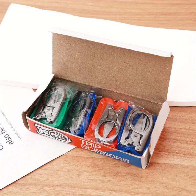 3pcs Folding Scissors Pocket Travel Small Crafts Mini Foldable Travel Embroidery Scissor Thread Tailor Scissors