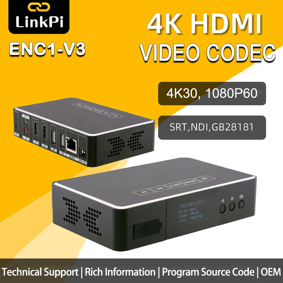 Link Pi ENC1-V2/ENC1-V3 Hisilicon Hi3520DV400 HDMI Encoder Decoder