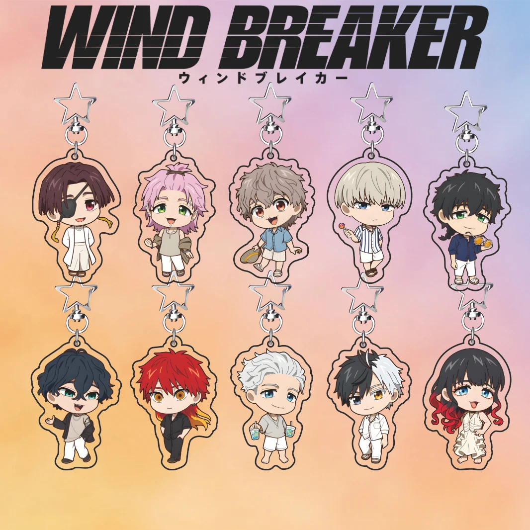 Wind Breaker Q Version Anime Acrylic Keychain Sakura Haruka Umemiya Hajime Character Pendant Collectible Gift Fans Backpack