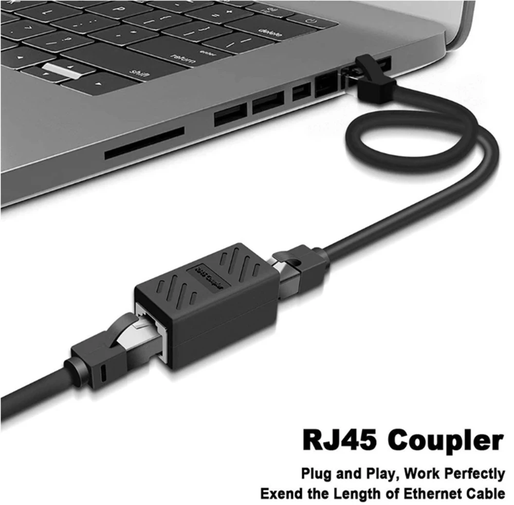 RJ45 Coupler Cat7 Cat6 Ethernet Adapter Gigabit Interface Network Extender Convertor Female to Female Connector Extension Cable