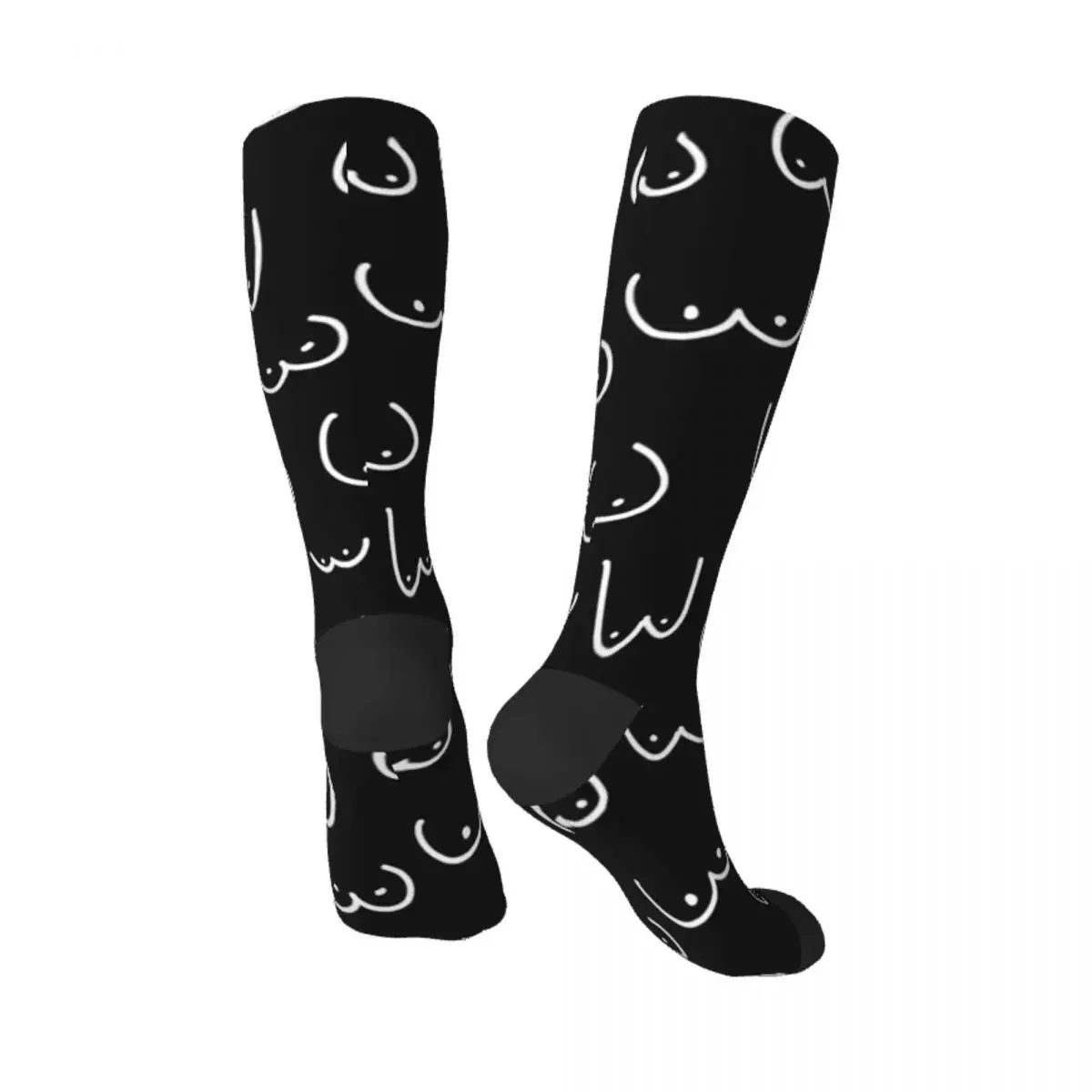 Black and white drawing of  Socks designer brand Sports Socks Woman Men's