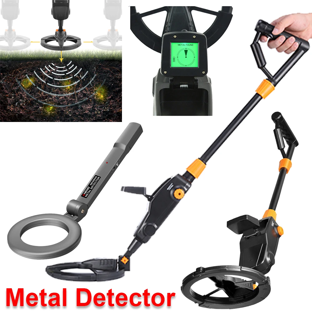 Underground Metal Detector Adjustable Gold Silver Jewelry Treasure W/ LCD Display Waterproof Search Metal Seeker Tool MD1008A