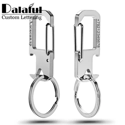 Stainless Steel Personalized Gift KeyChain Custom Lettering Fashion Key Chain Ring Holder for Car Men Keyring K428