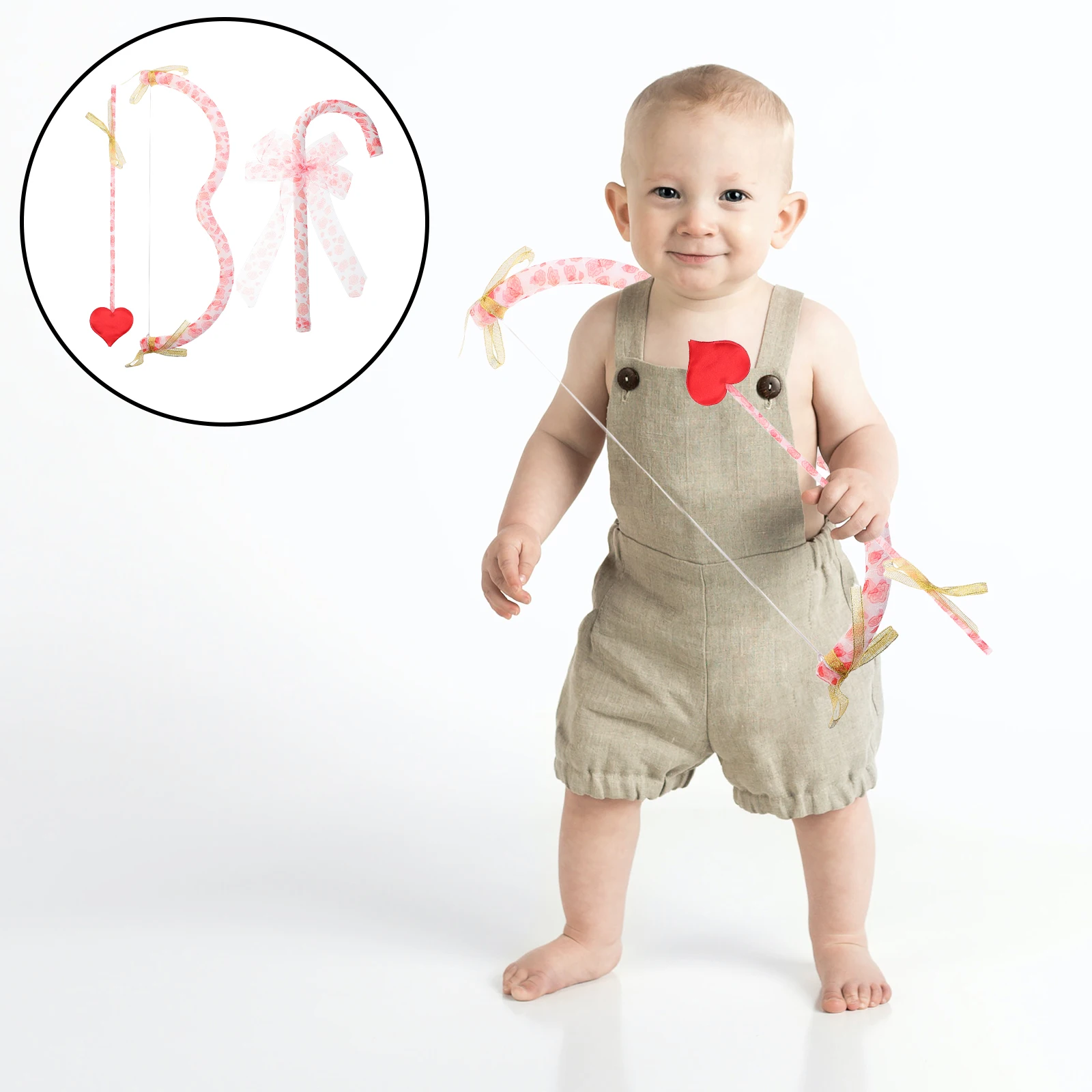 

1 set Bow Arrow Props Valentines Day Ornament For Set Cosplay Party Masquerade Photo Photoshoot Decorations Set