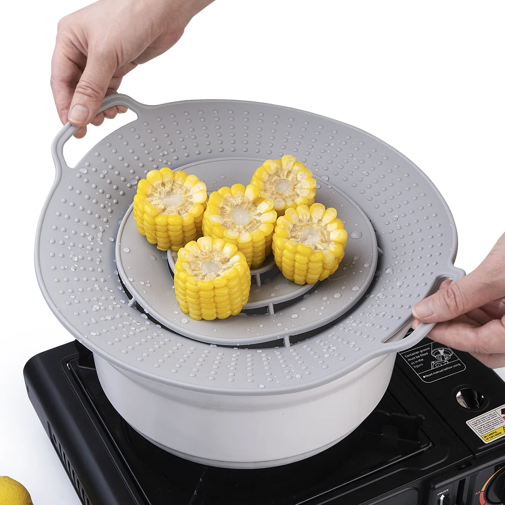 

Pot Cover Spill Stopper Lid - Thicken Silicone Boil Over Spill Safeguard Lid Cover for Pots And Pans