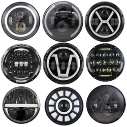 Motorcycle 7Inch LED Headlight for Harley Ultra Classic Electra Street Glide Road King Yamaha Motorcycle JEEP Wrangler Headlamp