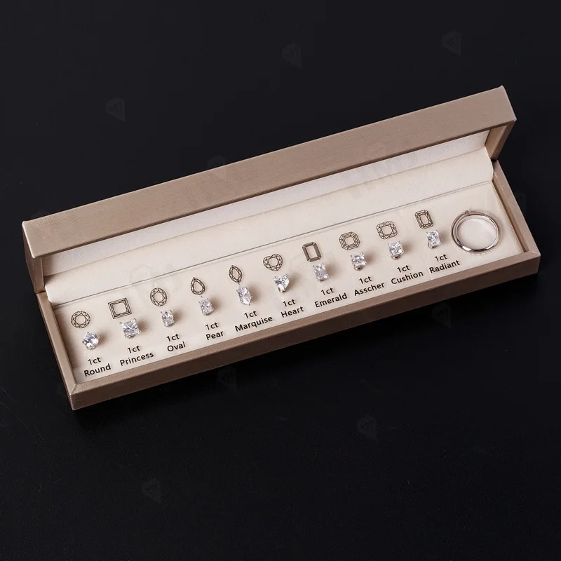HMJ Jewelry Tools Caliper Diamond Carat Size Shape Customize Comparison Magnetic Ring Gem Base 10 Cuts 0.5-6CT for Jewelry Store