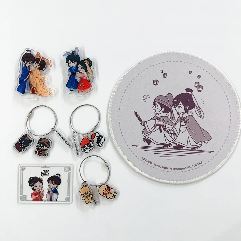 ﻿ New Chinese Manhwa Two Adamant Hearts JWWJ Acrylic Stands Qi Yan, Nangong Jingnv Figure Mouse Pad Keychain Fans Gift