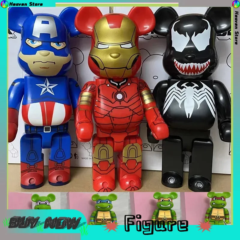 

30 Styles 400% Bearbrick Action Figures Sculptures Statue Figurines Desk Accessories Cartoon Decor Ornaments Toys Kids Gifts