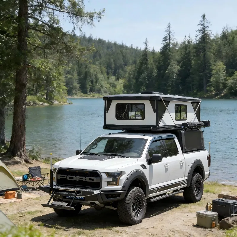 Aluminum hard shell pickup truck roof tent honeycomb panel metal frame camper for station wagons