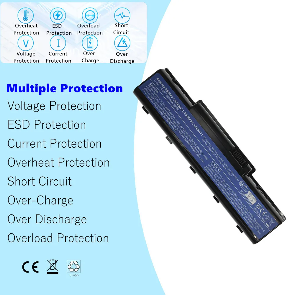 Laptop Battery for ACER AS09A31 AS09A41 AS09A51 AS09A61 AS09A71 AS09A73 AS09A75 AS09A90 AS09A56 5732 4732 5516 5517
