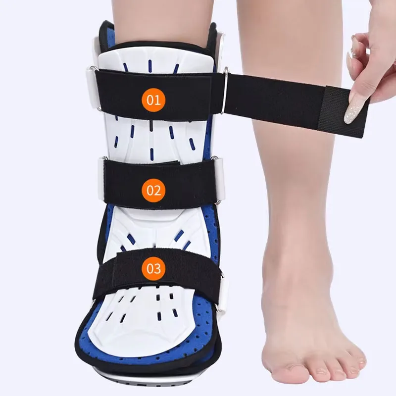 Adjustable Ankle Brace Foot Drop Corrector Ankle Joint Varus Valgus Calf Fracture Fixer Breathable-Leg Feet Support Boot