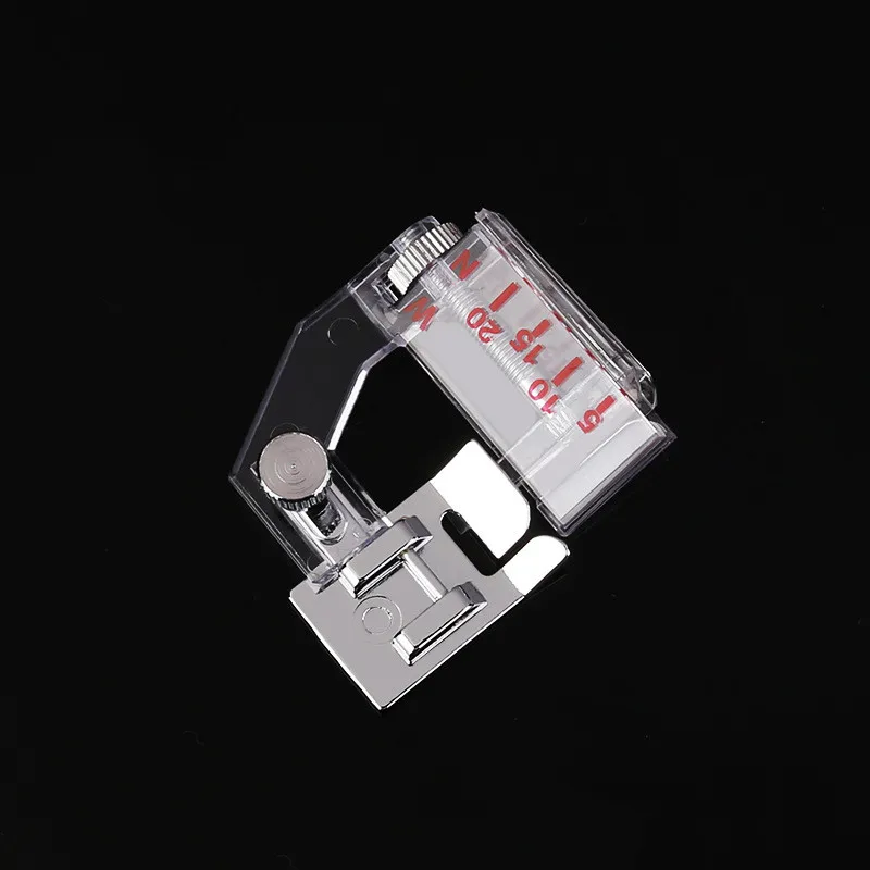 Adjustable Sewing Machine Presser Foot Fit Family Sewing Machines Wrapping Cloth Strip Distance Binding Sewing Accessories