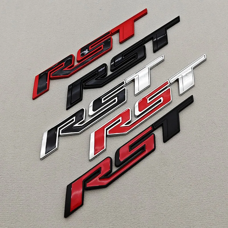 

3D Metal Car Sticker Logo RST Emblem Front Fender Rear Trunk Badge For Chevrolet Silverado Tahoe Suburban Traverse Accessories
