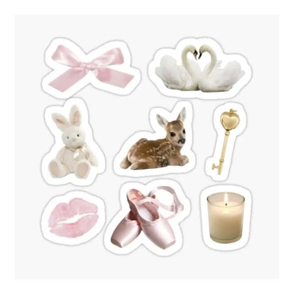 Pink Coquette Bundle Sticker Car Window Bumpers Die-cut Vinyl Stickers Decorative Accessories