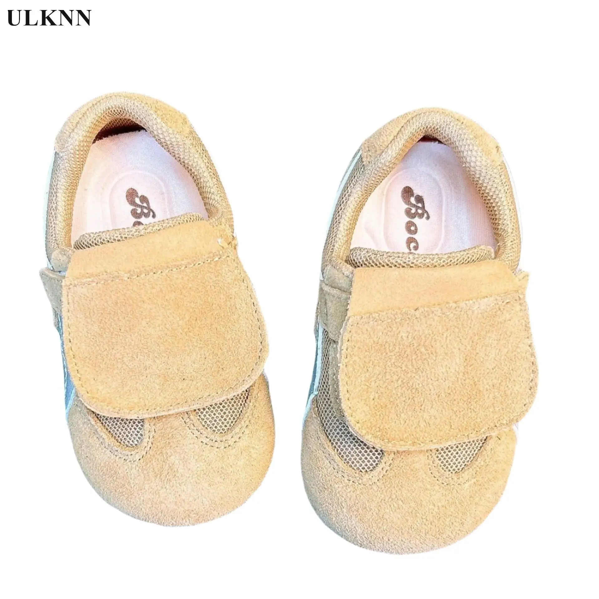 Baby Soft Soled Walking Shoes Children's Shoes Kid's Autumn1-3 Year Old Baby Board Shoes Child Beige Single