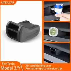 Air Outlet Aromatherapy Clip For Tesla All MODEL3/Y Black Plastic Air Freshener Adapter Bracket For Aromatherapy Decora Accessor