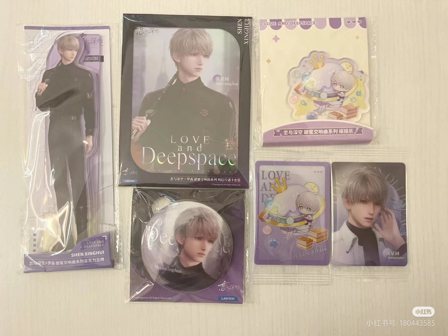 In Stock LAWSON X Love and Deepspace Official Collaboration Merchandise Badge Bookmark Acrylic Stand Postcard Transparent Card