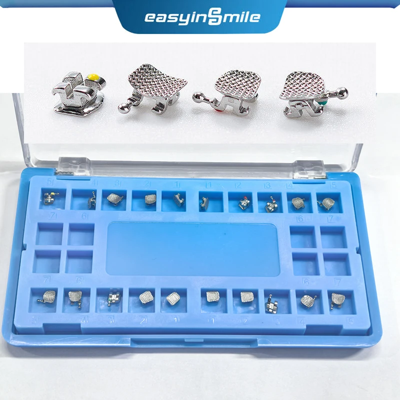 

Новые ортодонтические металлические брекеты, мини-брекеты с сетчатым основанием Roth / MBT 345 Slot .022, 20 шт./упаковка