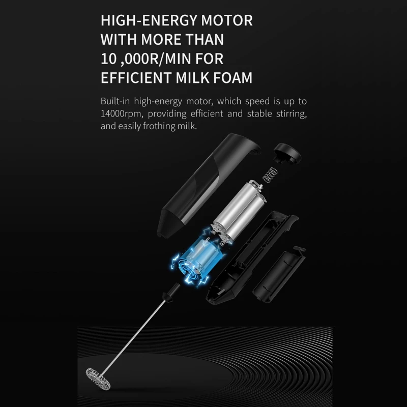 Elétrico handheld ovo batedor de espuma fabricante leite frother liquidificador alimentado por bateria misturador bebida para ovo café leite