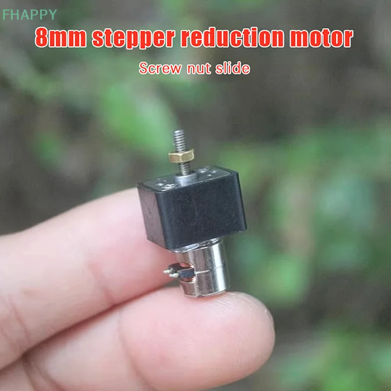 Stepper roda gigi 8mm Motor Mini, sekrup geser 8mm roda gigi logam pengurang roda gigi Motor Robot mobil