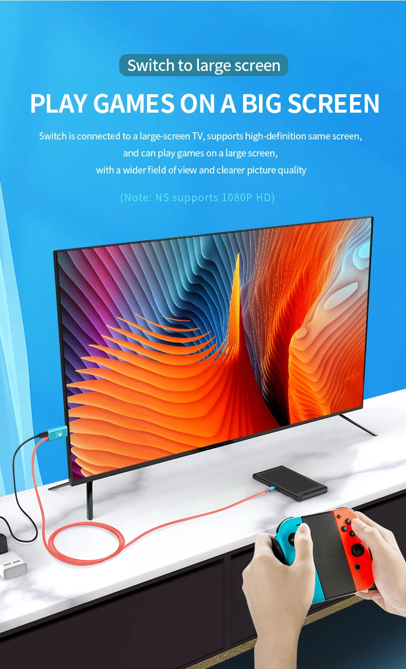 4K USB-C-auf-HDMI-Kabel, 100W PD-Schnellladung, 2M-Adapter für Switch, Laptop, Handy, Tablet, Monitor, Handheld-Spielkonsolen – Detail 2