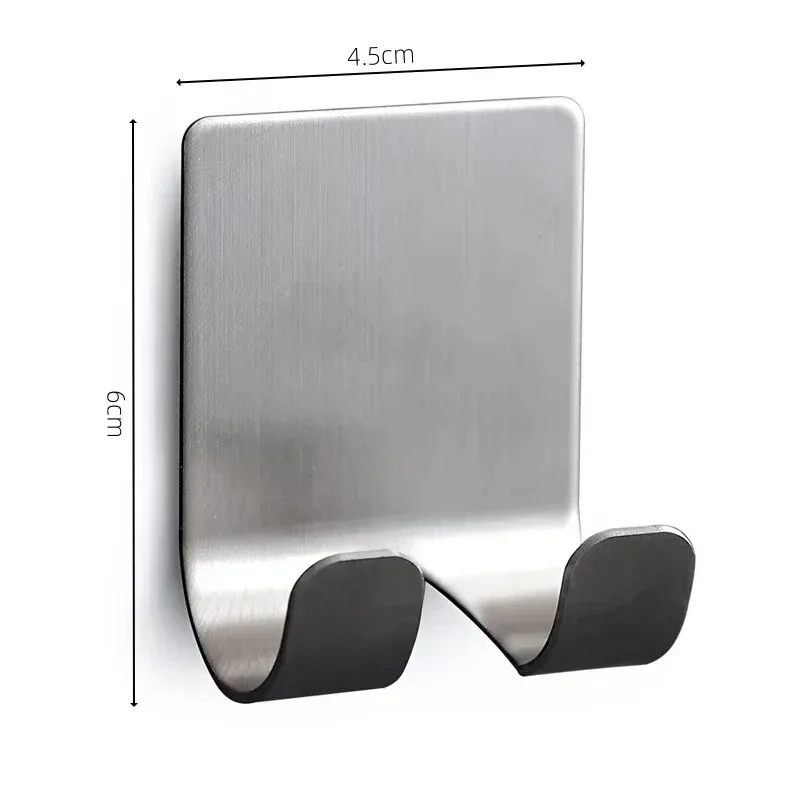 ที่วางเครื่องโกนหนวดสแตนเลสอเนกประสงค์พร้อมตะขอแขวนติดผนังสำหรับอุปกรณ์อาบน้ำในห้องน้ำ