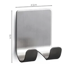 Multi-functional Stainless Steel Wall Shaver Holder with Adhesive Storage Hook for Bathroom Shower Accessories