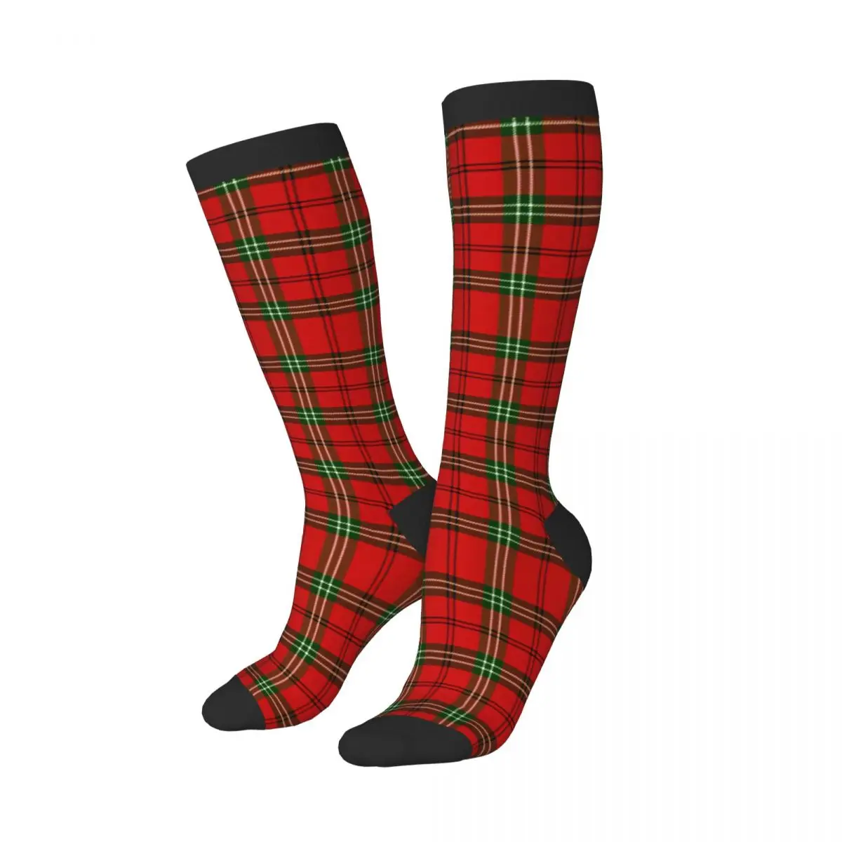 Over Knee Long Socks Tartan Plaid Scottish Pattern Thigh High Stockings Street Party Cosplay Hosiery