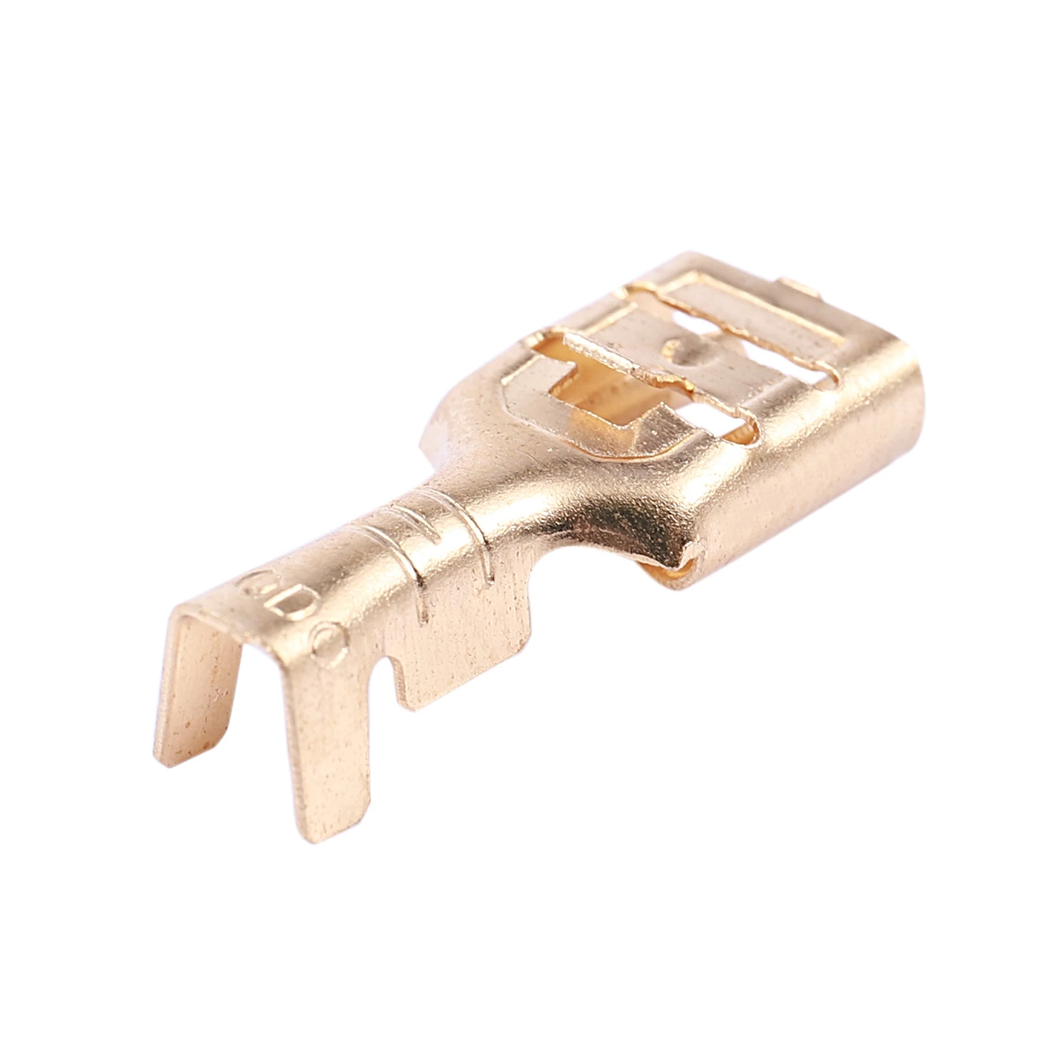 AT14 Brass 6.3 mm Connectors Female Spade Cable Terminals, 20 Piece